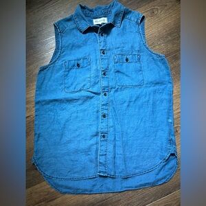 Madewell Linen Button-up Shirt Size M